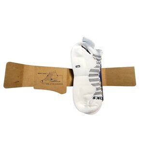 Brooks Glycerin Ultimate Cushion Running Socks L White Mesh Arch Compression